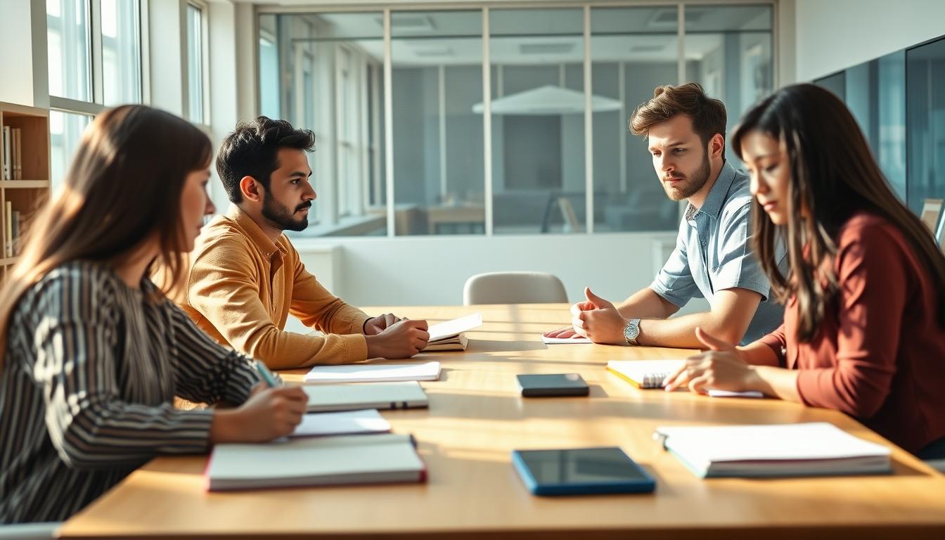 Students working in research laboratory